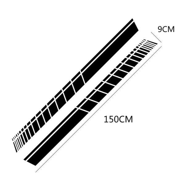 Modified Rear Gear Scratch-resistant Car Body Sticker Car Black 3D Special Stickers Car Decoration Striped Stickers - Image 2