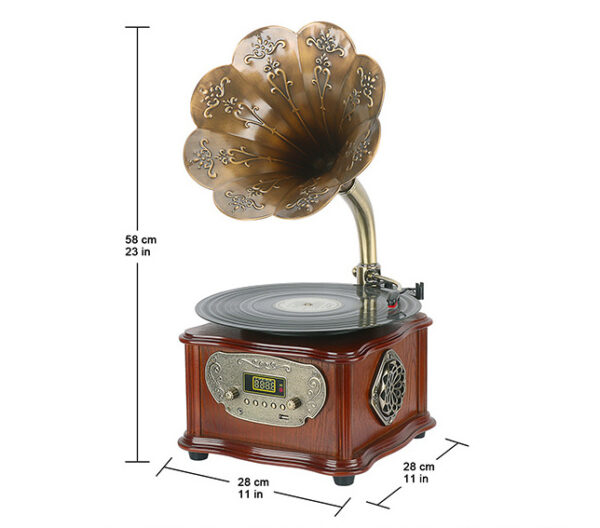 Retro Petunia Vinyl Record Player Retro Phonograph Bluetooth Audio - Image 8