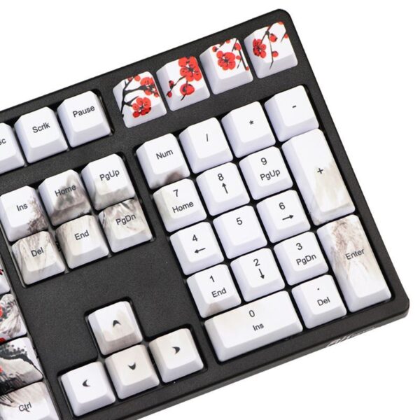 PBT Wangjiang Plum Keycap 109 Key OEM Height Korean Japanese - Image 4
