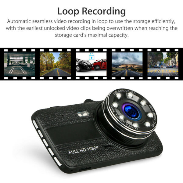 HD driving recorder with 8 night vision lights - Image 4