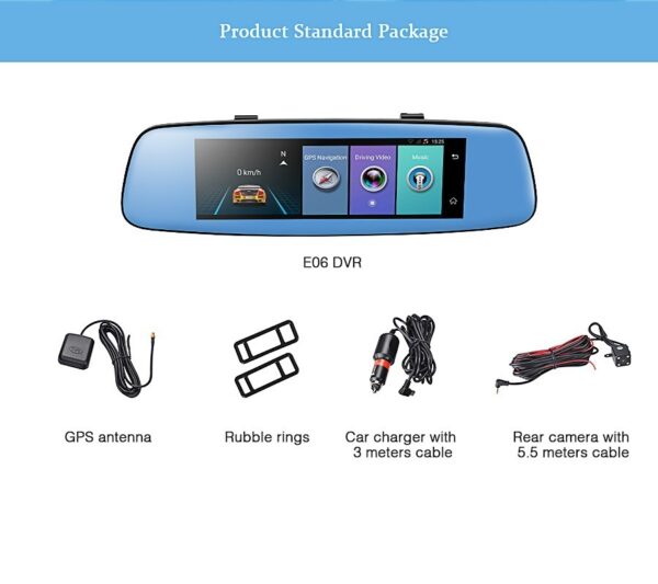8 Inch 4G Android cloud mirror driving recorder - Image 4