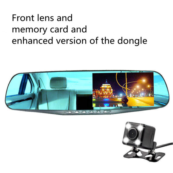 Driving Recorder 1080p HD New Night Vision 360 Dual-lens Reversing Image 4.3 Inch Driving Recorder - Image 6