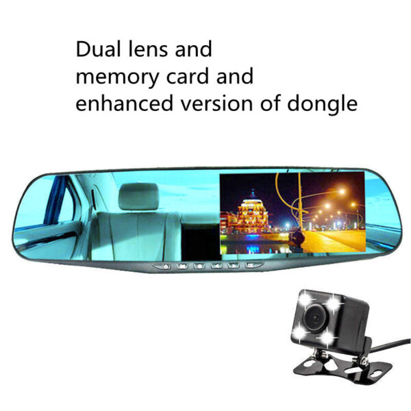 Driving Recorder 1080p HD New Night Vision 360 Dual-lens Reversing Image 4.3 Inch Driving Recorder - Image 9