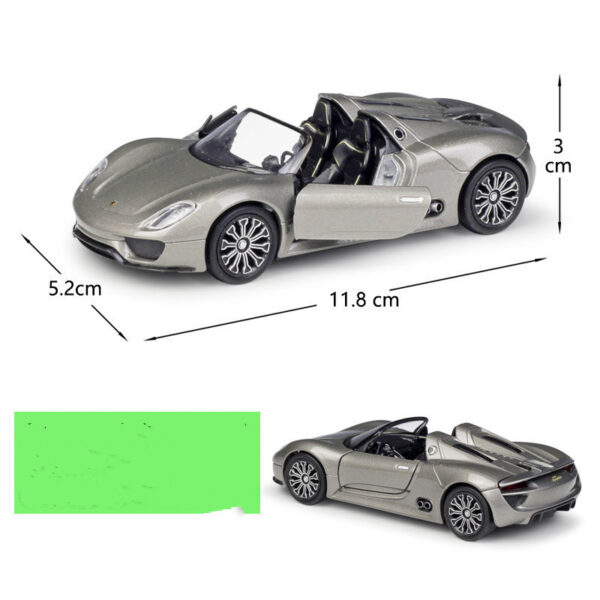 Porsche 918 Spyder Concept Simulation Alloy Car Model Pull Back Car - Image 4