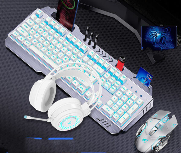 Mechanical Hand Keyboard, Mouse And Earphone Three Piece Suit Wired Computer Notebook Chicken Eating Game - Image 5