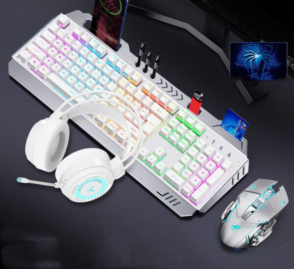 Mechanical Hand Keyboard, Mouse And Earphone Three Piece Suit Wired Computer Notebook Chicken Eating Game - Image 2