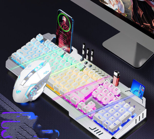 Mechanical Hand Keyboard, Mouse And Earphone Three Piece Suit Wired Computer Notebook Chicken Eating Game - Image 9