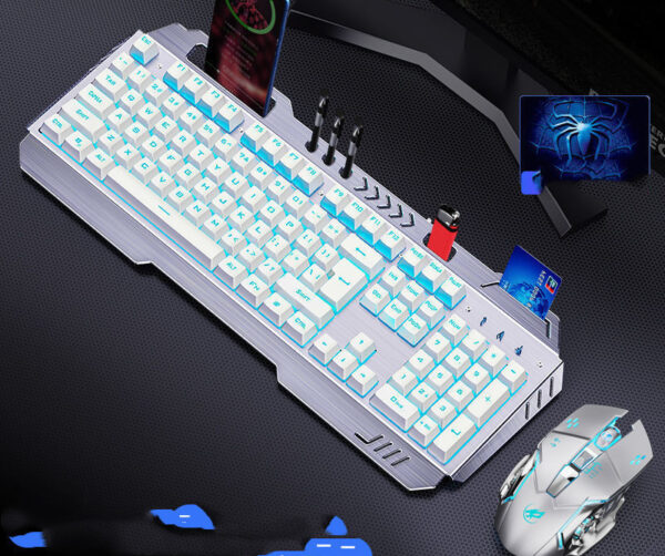 Mechanical Hand Keyboard, Mouse And Earphone Three Piece Suit Wired Computer Notebook Chicken Eating Game - Image 7