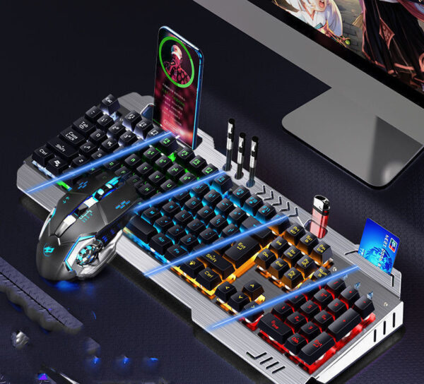Mechanical Hand Keyboard, Mouse And Earphone Three Piece Suit Wired Computer Notebook Chicken Eating Game - Image 3