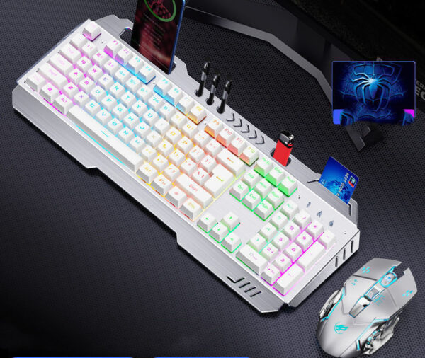 Mechanical Hand Keyboard, Mouse And Earphone Three Piece Suit Wired Computer Notebook Chicken Eating Game - Image 6