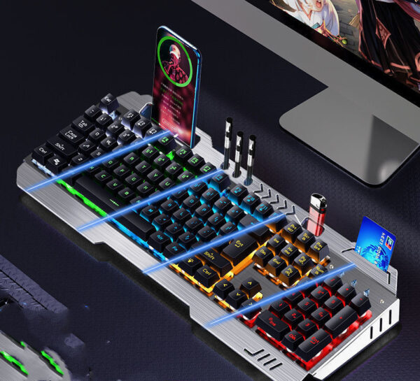 Mechanical Hand Keyboard, Mouse And Earphone Three Piece Suit Wired Computer Notebook Chicken Eating Game - Image 10