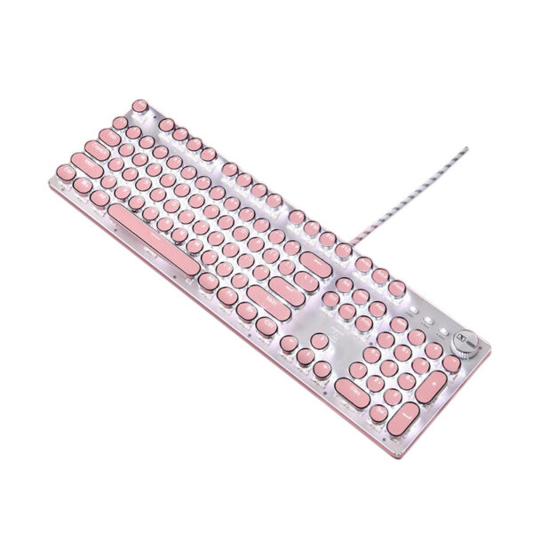 Mechanical Keyboard And Mouse Set Wired Round Key Wireless Laptop Desktop - Image 3