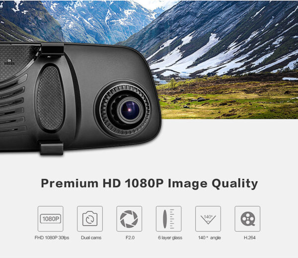 8 Inch 4G Android cloud mirror driving recorder - Image 2