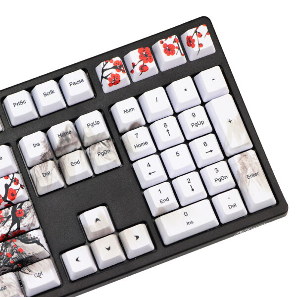 PBT Wangjiang Plum Keycap 109 Key OEM Height Korean Japanese - Image 2