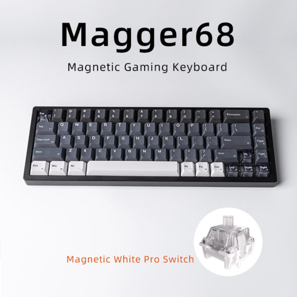 Magnetic White Porcelain Jade 68 Key Aluminum Tuo Keyboard - Image 8
