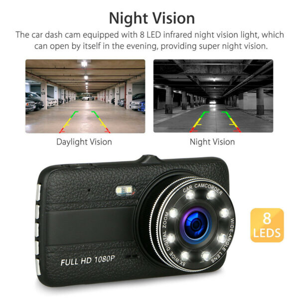 HD driving recorder with 8 night vision lights - Image 5