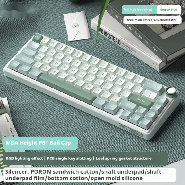 Mechanical Keyboard RGB Portable Wireless Bluetooth - Image 5