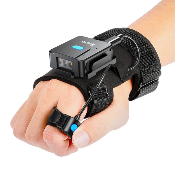 Portable Two-dimensional Wrist Barcode Scanner Gloves Bluetooth Scanner - Image 2