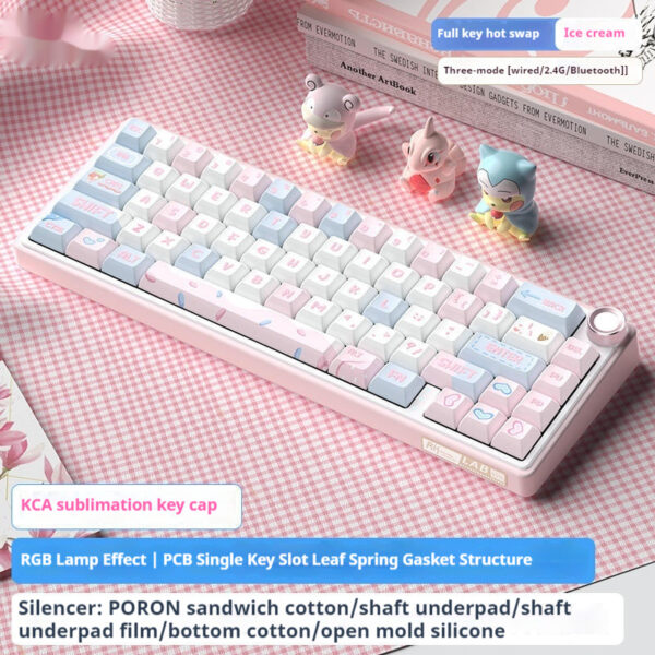 Mechanical Keyboard RGB Portable Wireless Bluetooth - Image 6