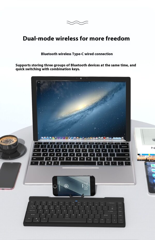 RK925 Bluetooth Mechanical Keyboard Low Axis Computer Cellphone Tablet Universal Keyboard - Image 3