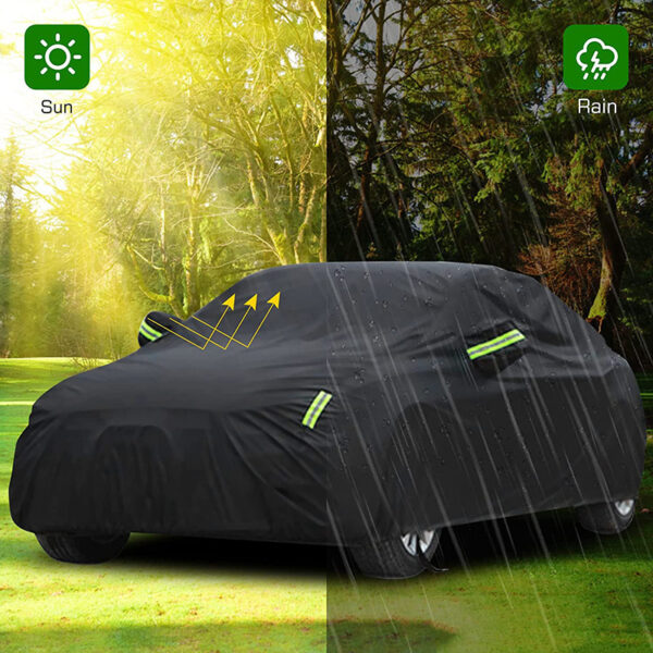Oxford Cloth Fleece-lined Thickened Car Sunshade Aluminum Foil Car Cover