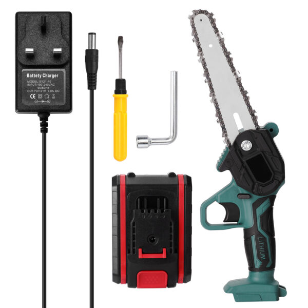 Small Electric Saw Lithium Battery One Hand Mini Electric Chainsaw Logging - Image 4