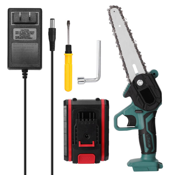 Small Electric Saw Lithium Battery One Hand Mini Electric Chainsaw Logging - Image 3