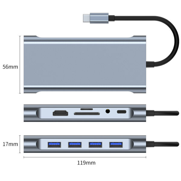 Manufacturer Type-c Docking Station 3.0hub 11 In One Docking Station - Image 4