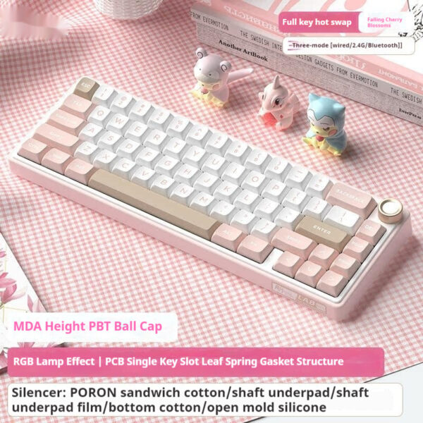 Mechanical Keyboard RGB Portable Wireless Bluetooth - Image 10