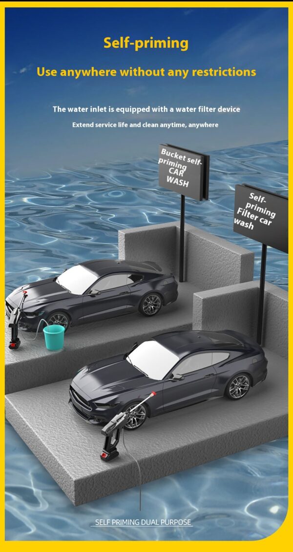 Portable Car Washing Machine Charging Car Washing Gun Wireless High Voltage - Image 5