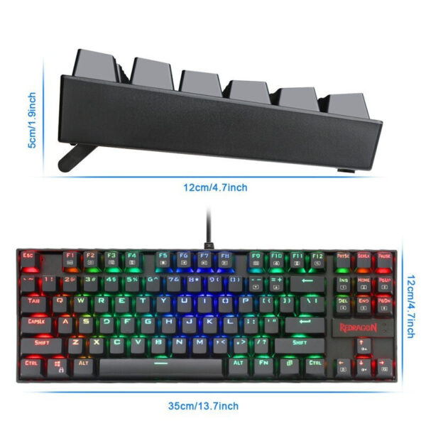 Monochrome Luminous Wired Mechanical E-sports Game Green Axis Keyboard - Image 2