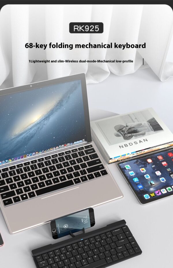 RK925 Bluetooth Mechanical Keyboard Low Axis Computer Cellphone Tablet Universal Keyboard - Image 8