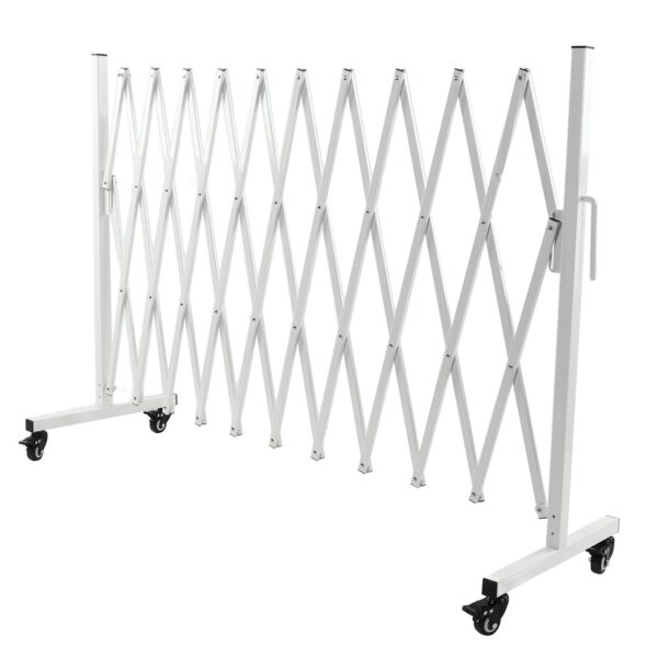 Metal Expandable Barricade Gate Folding Mobile Safety Barrier Driveway Security Flexible Retractable Fence 130in - Image 9