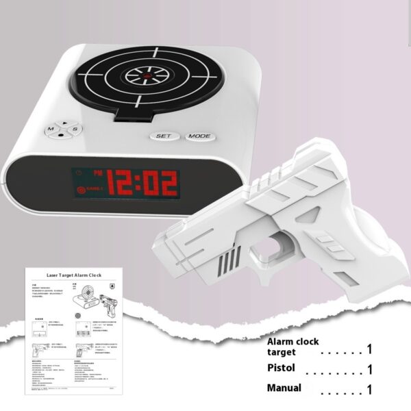 Battery Model Creative Novelty Shooting Toy Lazy Wake Up Alarm Clock - Image 2