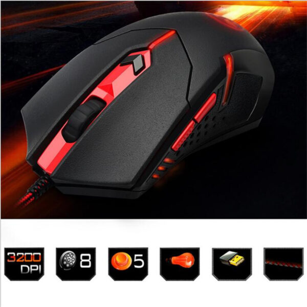 Monochrome Luminous Wired Mechanical E-sports Game Green Axis Keyboard - Image 7