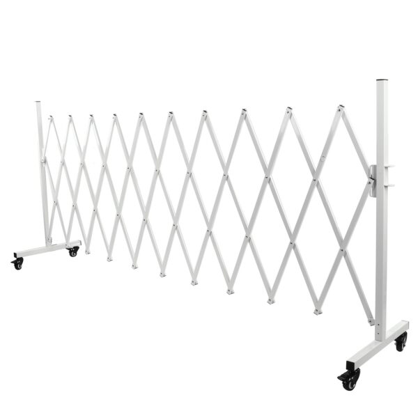Metal Expandable Barricade Gate Folding Mobile Safety Barrier Driveway Security Flexible Retractable Fence 130in - Image 7