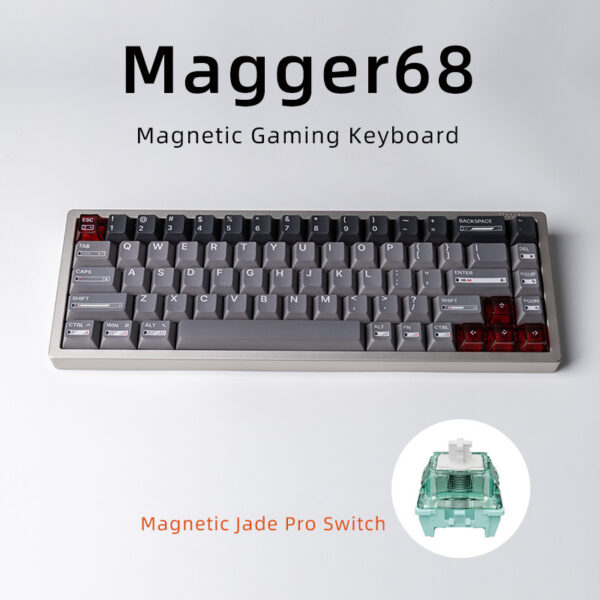 Magnetic White Porcelain Jade 68 Key Aluminum Tuo Keyboard - Image 3
