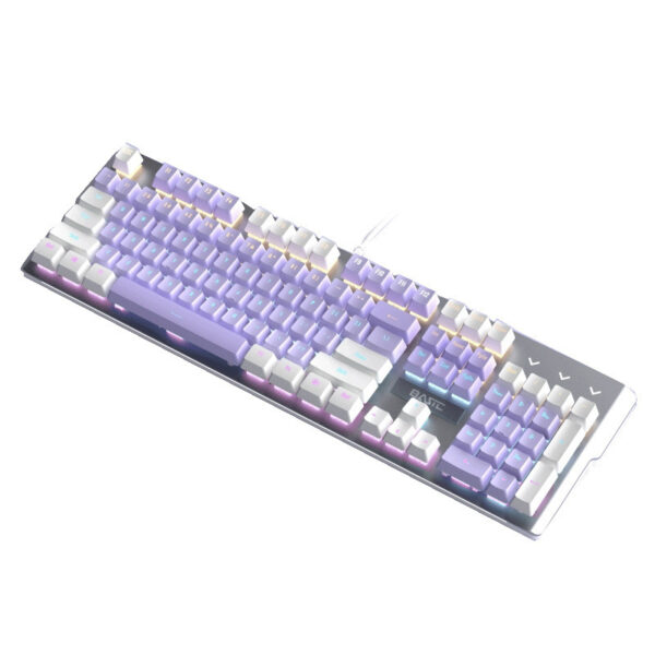 Purple Mechanical Keyboard Mouse Suit Wired Green Axis - Image 6