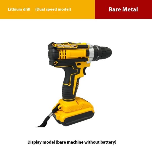 Brushed Impact Drill Lithium Battery High Torque Industrial Grade Hand Drill - Image 2