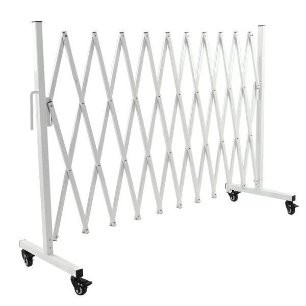Metal Expandable Barricade Gate Folding Mobile Safety Barrier Driveway Security Flexible Retractable Fence 130in - Image 6