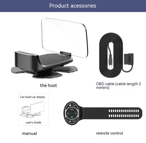 New HUD Head-up Display CarplayY Car HD Speed Digital Projector - Image 2