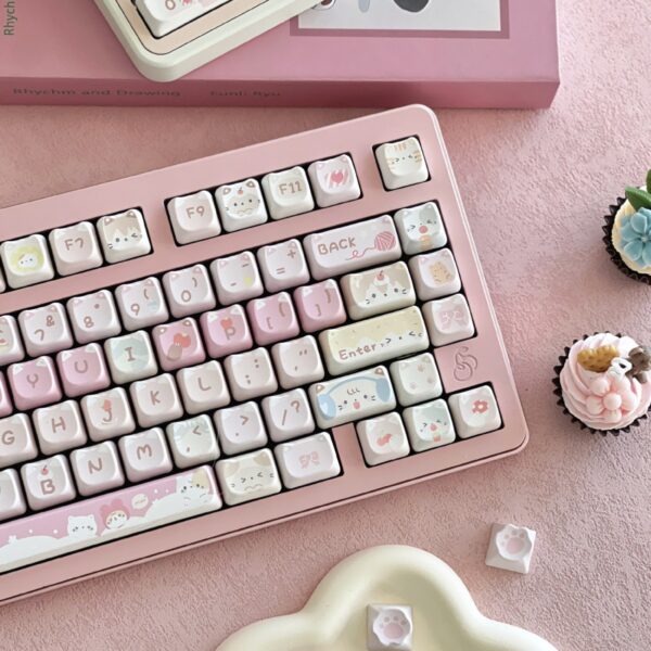 Meow Meow Team Height Five-sided Sublimation 141 Full Set Key Cap - Image 4
