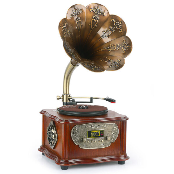 Retro Petunia Vinyl Record Player Retro Phonograph Bluetooth Audio - Image 6
