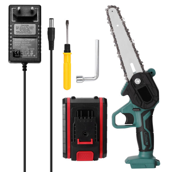 Small Electric Saw Lithium Battery One Hand Mini Electric Chainsaw Logging - Image 2