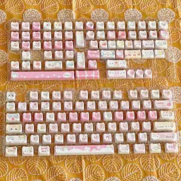 Meow Meow Team Height Five-sided Sublimation 141 Full Set Key Cap - Image 5