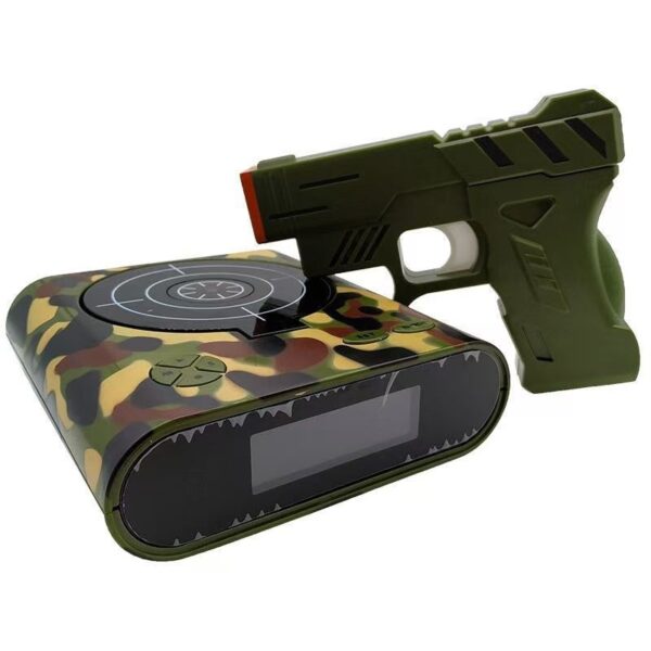 Battery Model Creative Novelty Shooting Toy Lazy Wake Up Alarm Clock - Image 3